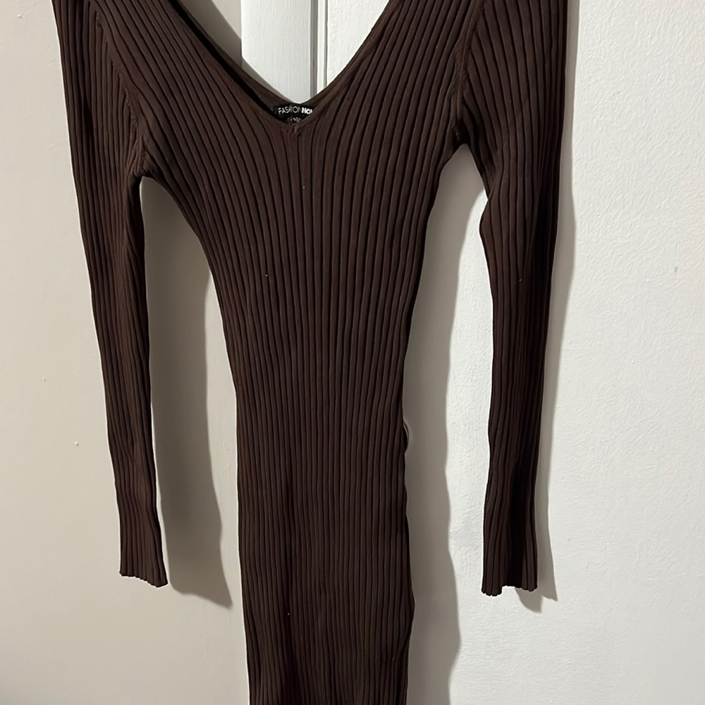 Fashion Nova ankle length body con midi dress